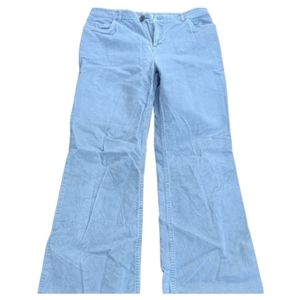 A1) J. Jill Women’s Stretch Corduroy Pants – Size 8, Light Blue Wide Leg Casual